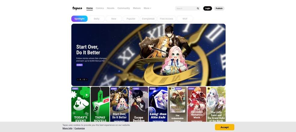  Reprodução/Tapas.io