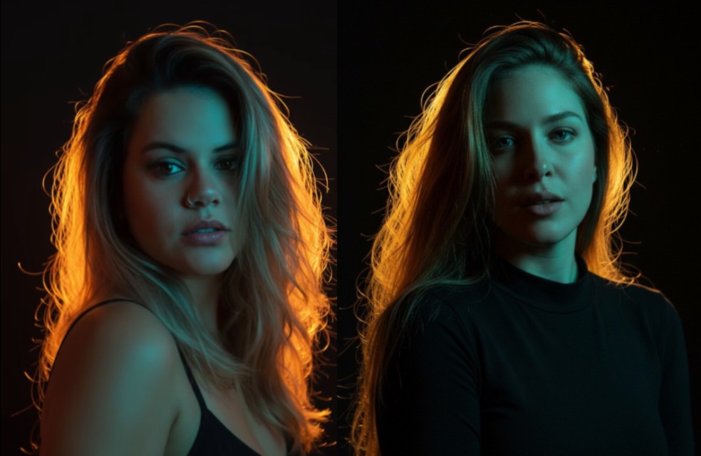 Trend da foto studio transforma fotografias comuns em retratos profissionais — Foto: Reprodução/TikTok (@letigusm_) e Instagram (@thaisvieira__)
