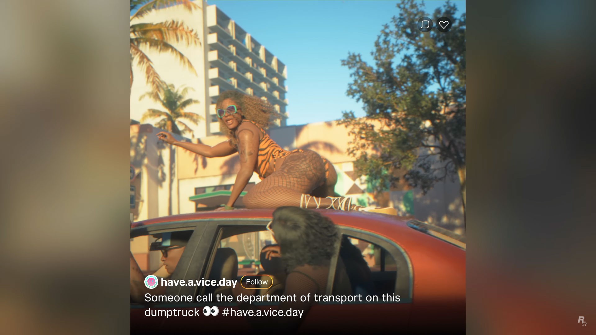 Vazamento de GTA 6: vídeo mostra bicicletas alugáveis e surf em picape