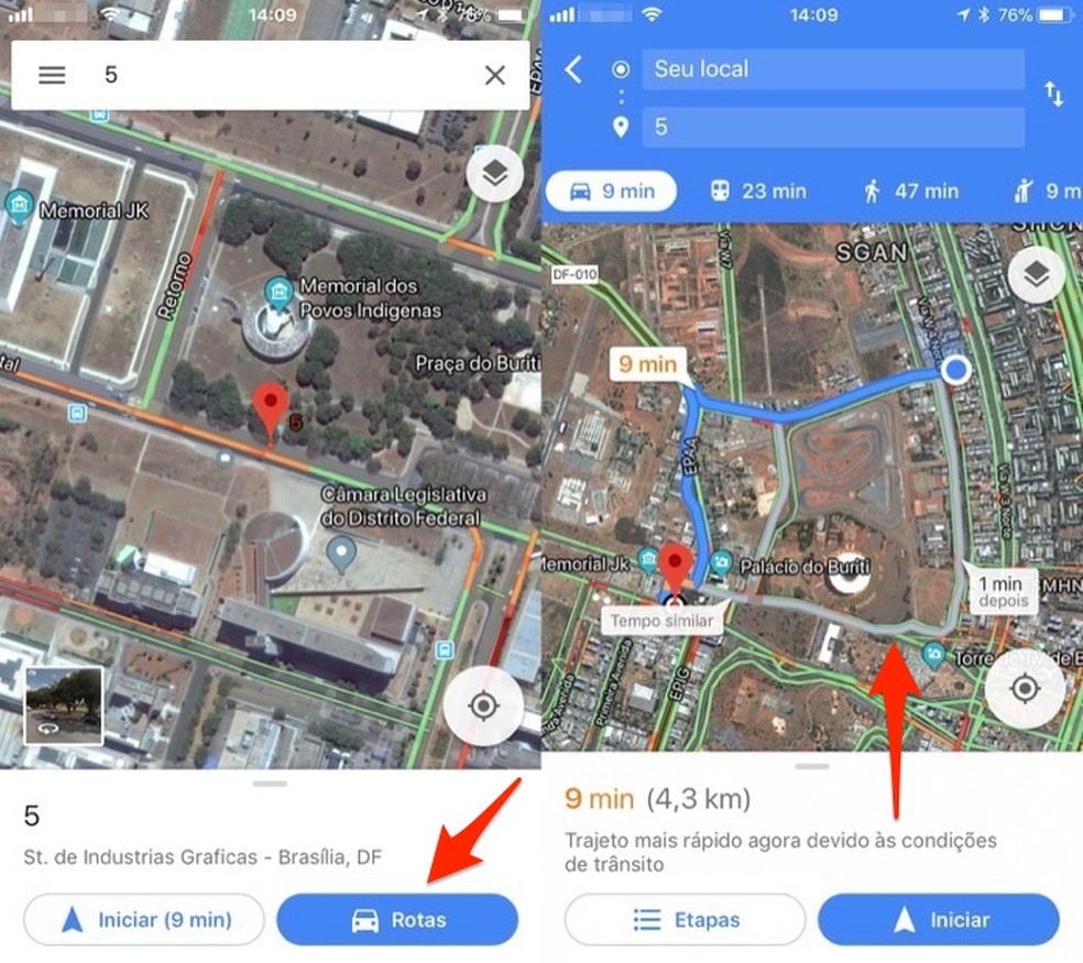 Como compartilhar rotas do Google Maps em mensageiros e redes sociais