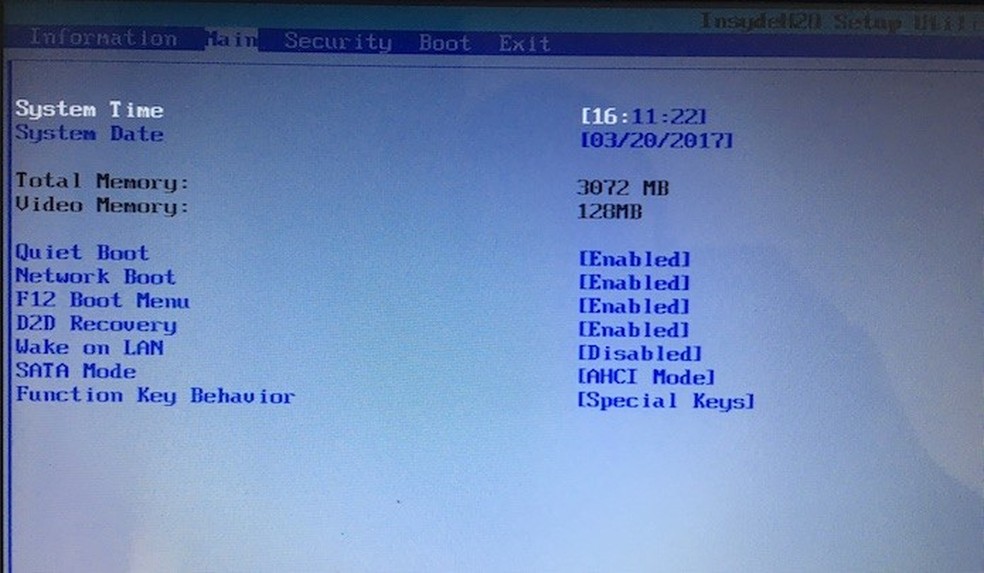 Como entrar na BIOS de um notebook Gateway