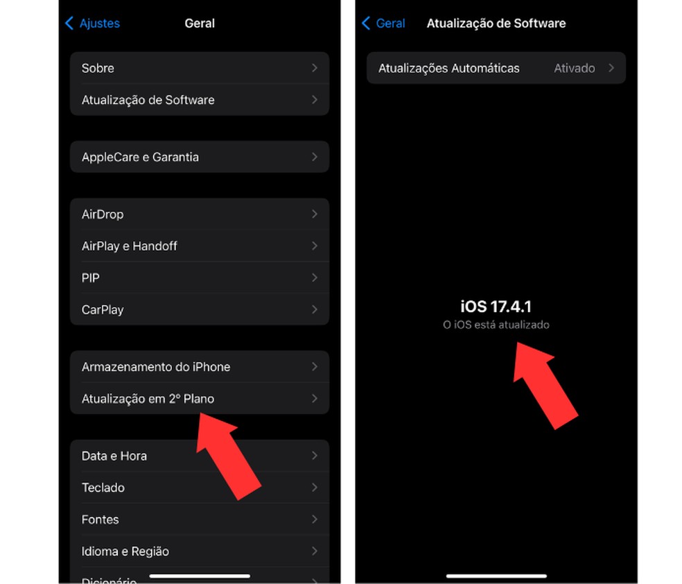 Manter o celular atualizado é uma forma de garantir que a navegação ocorrerá sem problemas — Foto: Reprodução/Mariana Tralback