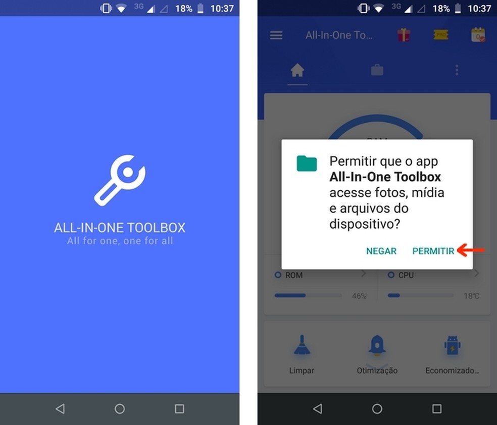 Como usar o AllInOne Toolbox, aplicativo para limpar o celular