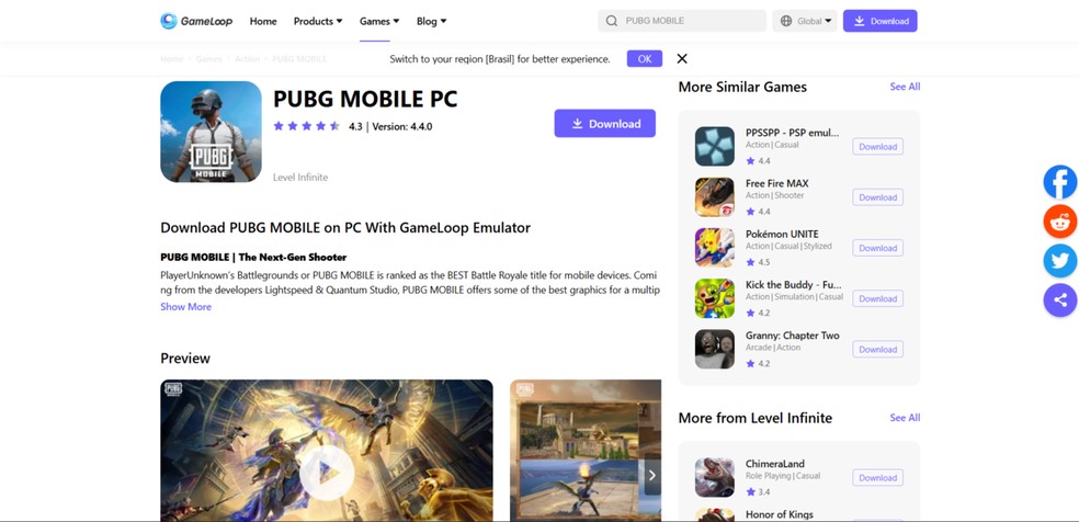  Reprodução/Gameloop