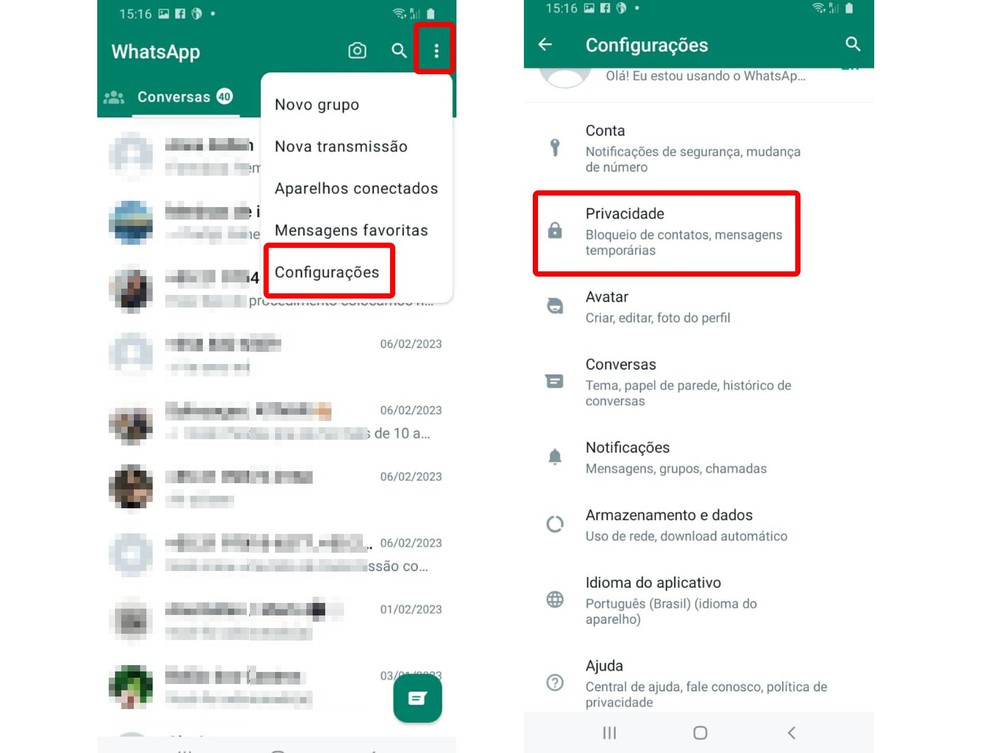 Como bloquear chamadas no WhatsApp no Android — Foto: Reprodução/Anna Kellen