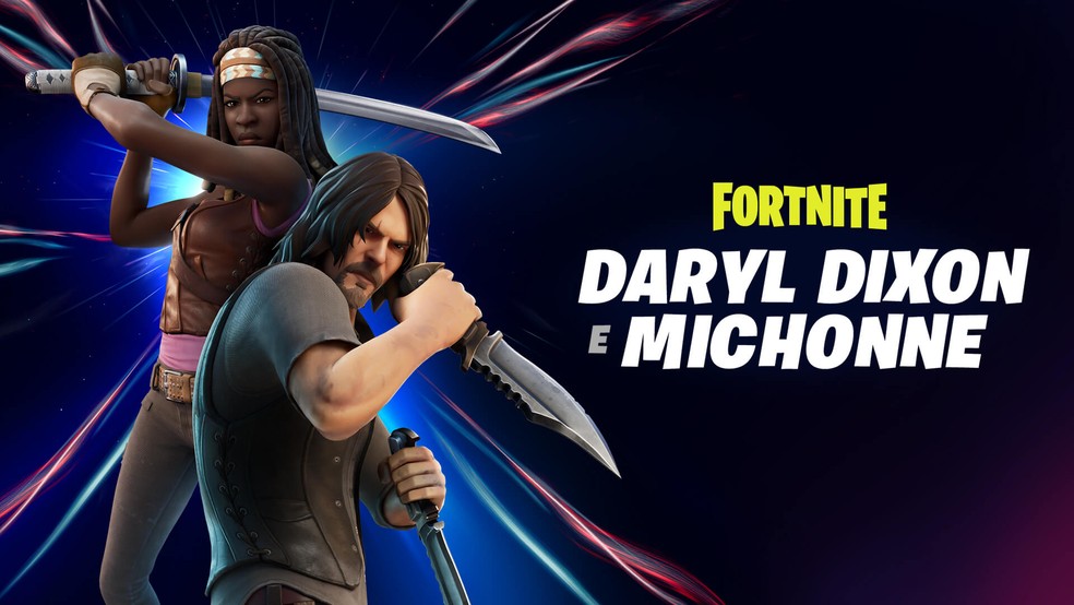 Fortnite como conseguir skins da Michonne e Daryl do The Walking Dead