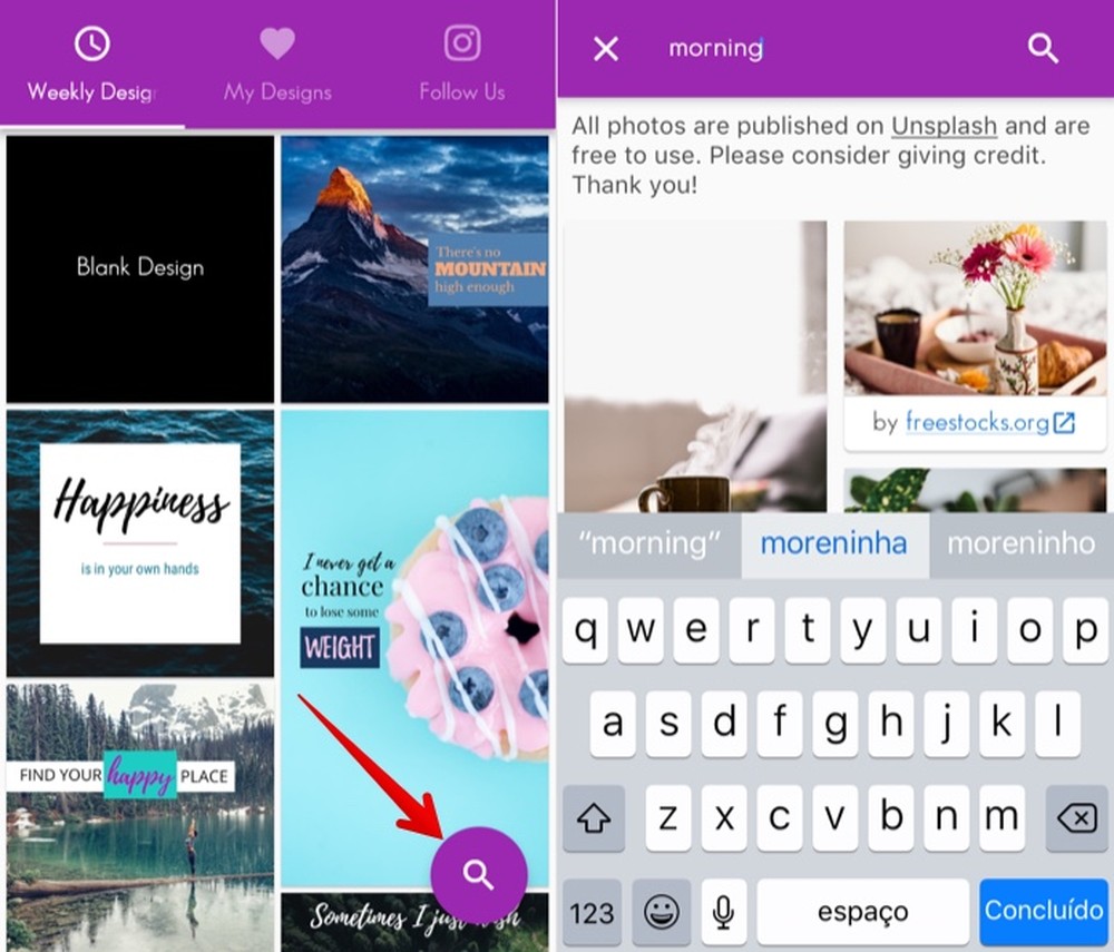 Como criar post de bom dia para Instagram com o app PostMuse