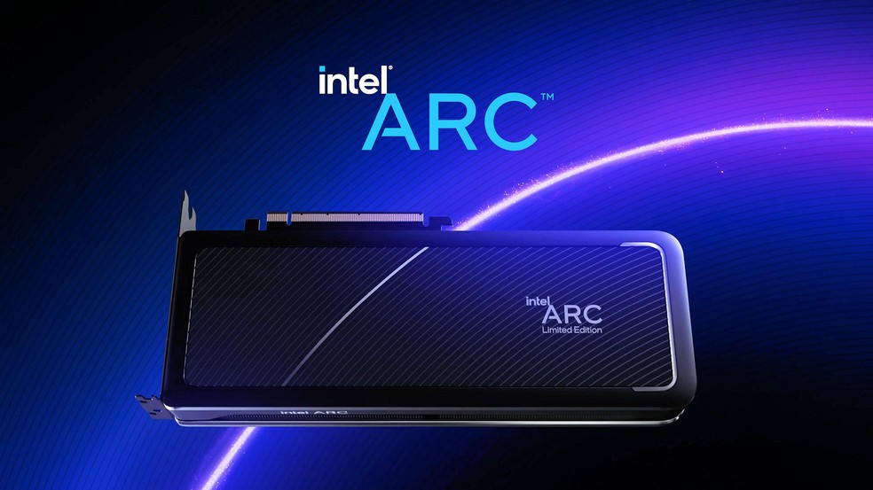 Placa de vídeo dedicada  Intel Arc — Foto: Divulgação/Intel