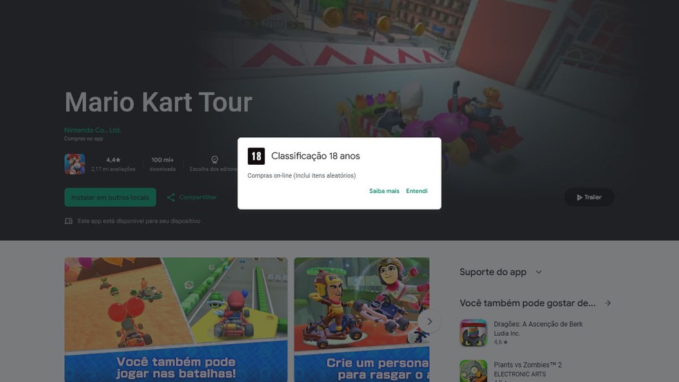  Reprodução/Google Play Store