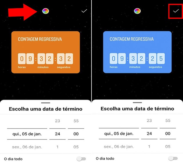 Como colocar contagem regressiva no Instagram
