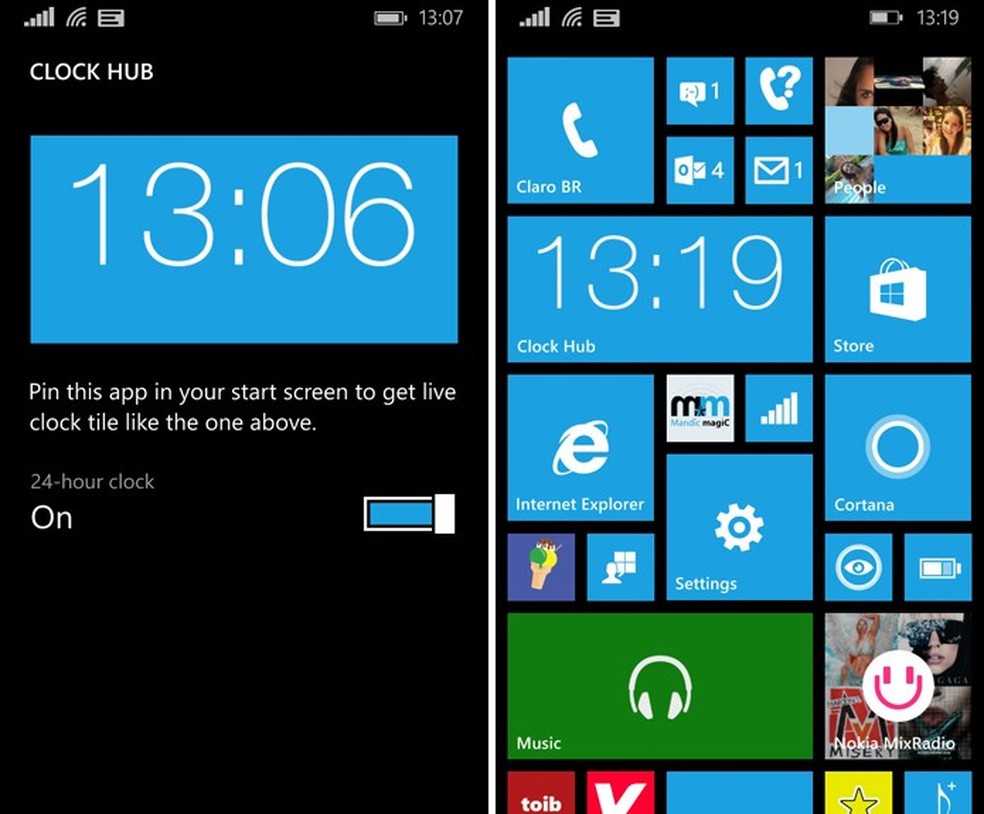 Clock Hub é coloca o relógio antes exclusivo da HTC em qualquer Windows Phone (Foto: Divulgação/Windows Phone Store) — Foto: TechTudo