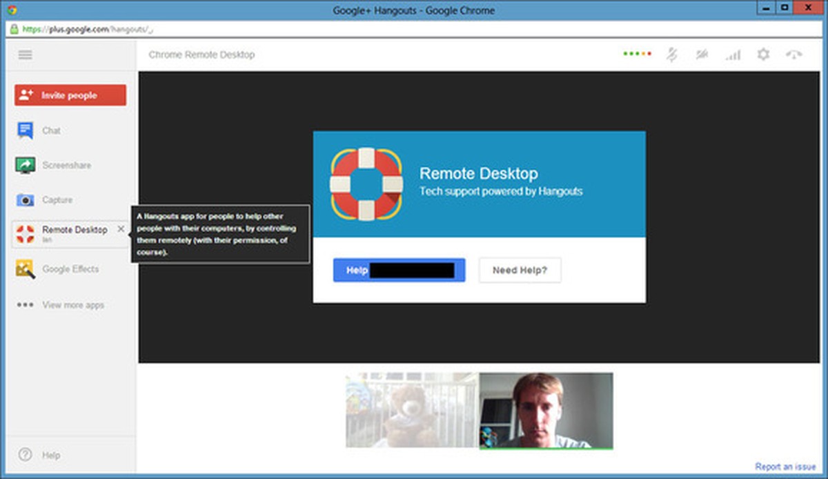 Hangouts do Google+ ganham ferramenta para acesso remoto