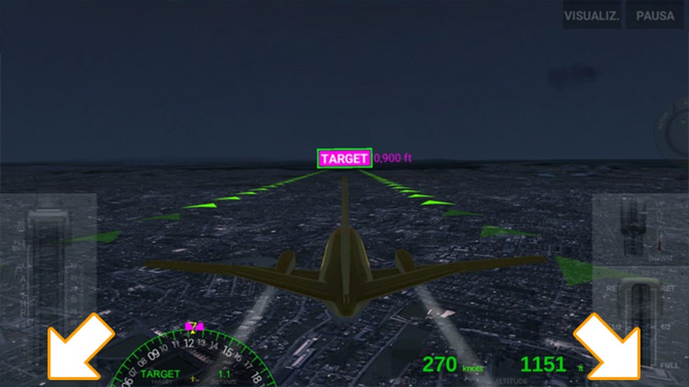 Ícone playstore do simulador de jogo de avião sem borda no céu