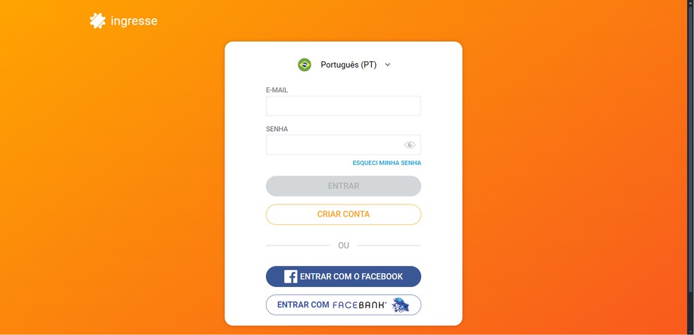 Conecte uma conta — Foto: Reprodução/Róbson Martins