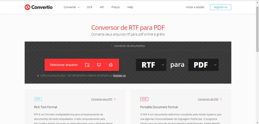 Como Converter Rtf Para Pdf Veja Cinco Ferramentas Online E Grátis 4033