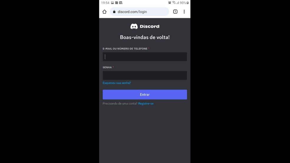 Como usar o Discord no celular