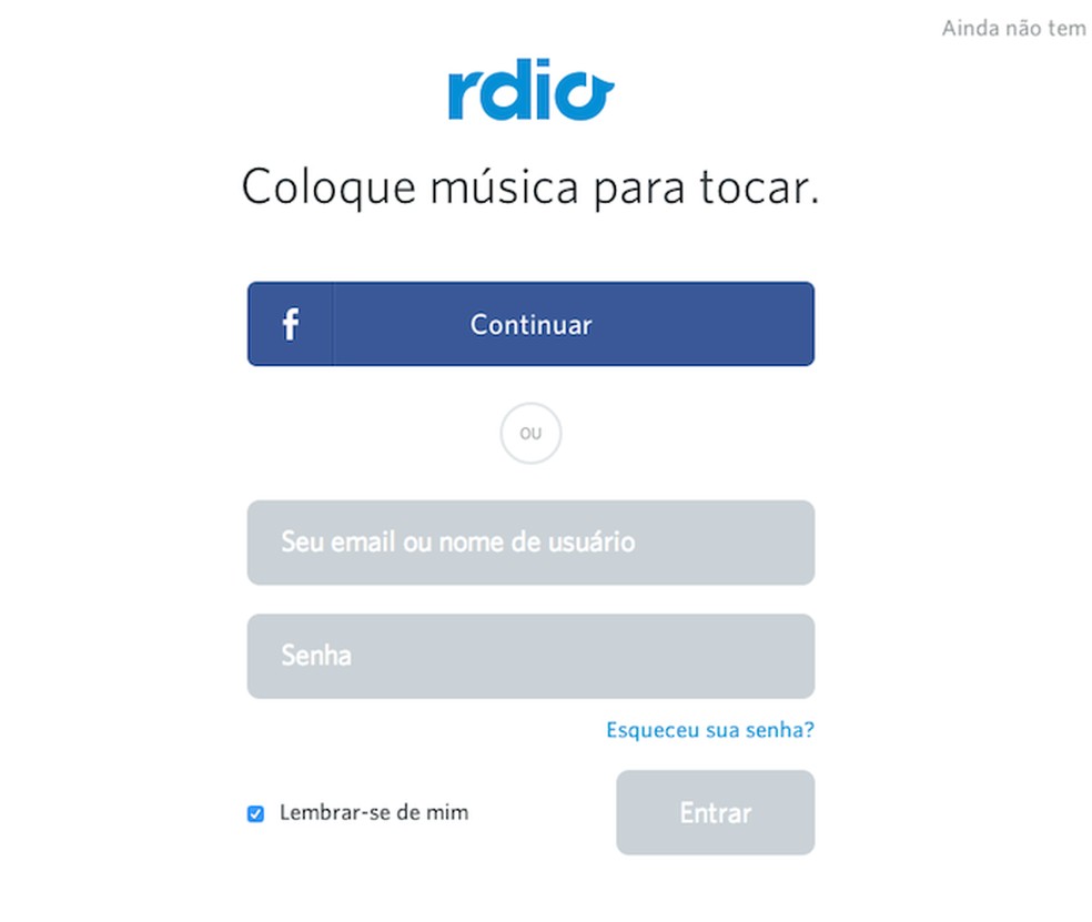 Realizando login no Rdio para autorizar que o Playlist Exchance transfira as listas para o Spotify (Foto: Reprodução/Marvin Costa) — Foto: TechTudo