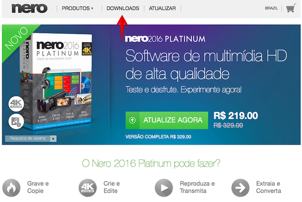 Como baixar o Nero 7, 8, 9 e outras versões anteriores no PC