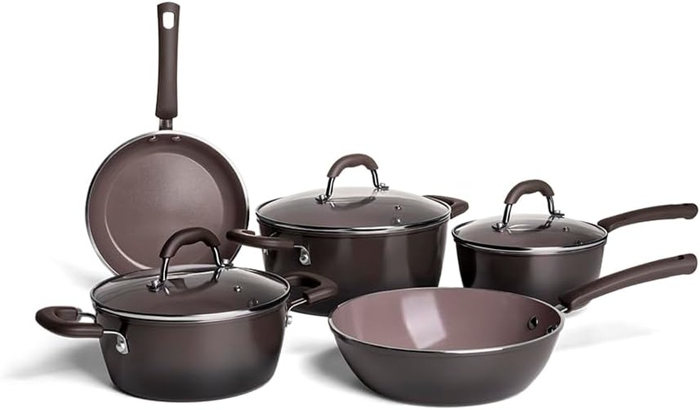 Jogo de Panelas 5 Peças Ceramic Life Select com Fundo de Indução Brinox - Carbono — Foto: Divulgação/Brinox