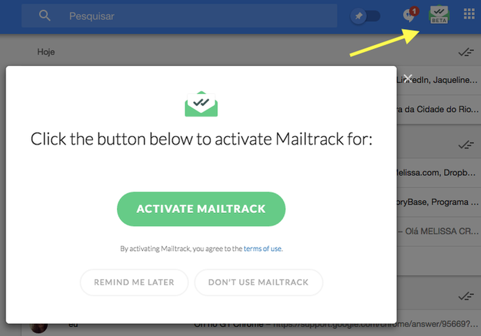 Mailtrack passa a funcionar no Inbox by Gmail (Foto: Reprodução/Melissa Cruz) — Foto: TechTudo