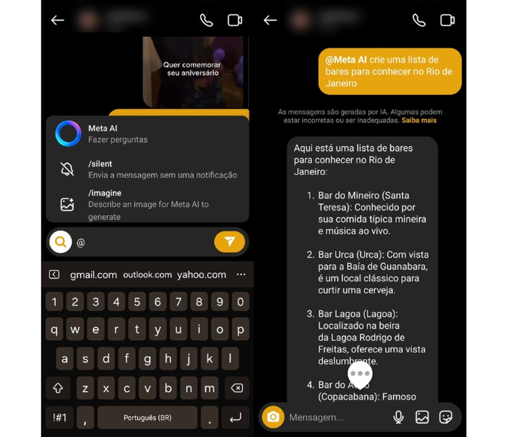 Como usar a Meta AI? Saiba usar recurso no WhatsApp, Instagram e mais