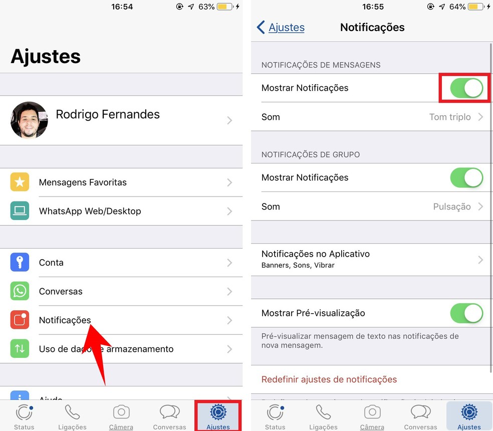 Como colocar notificação do WhatsApp na tela de bloqueio