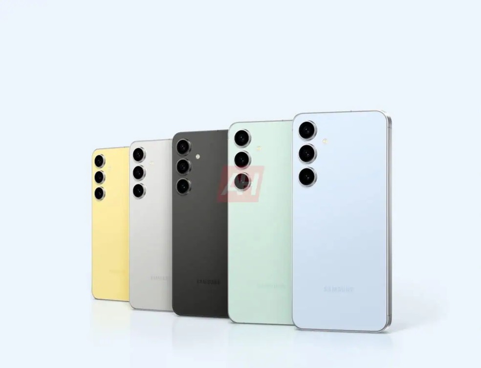 Supostas cinco cores do Galaxy S24 FE — Foto: Reprodução/AndroidHeadlines