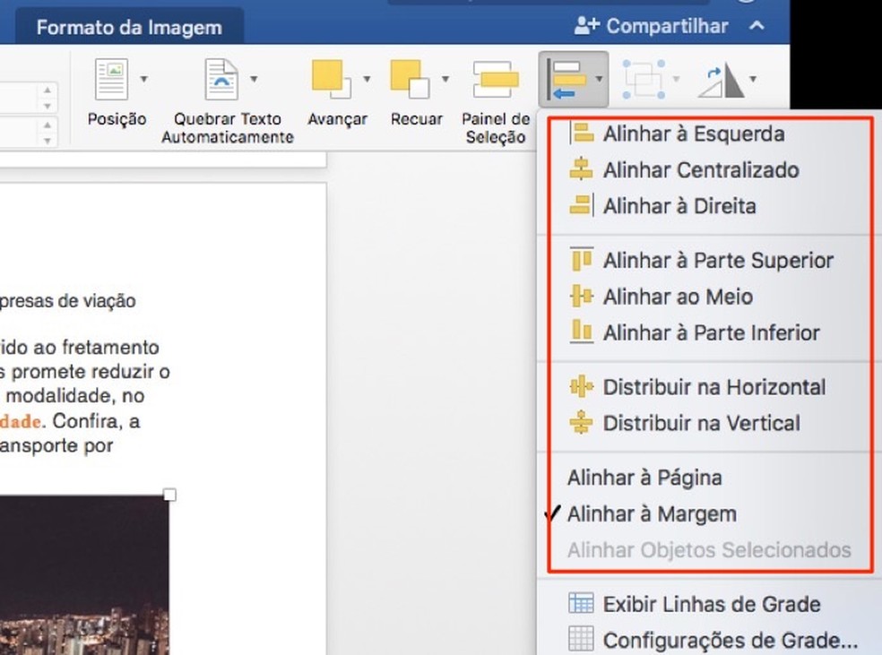 Como mover uma imagem no Word