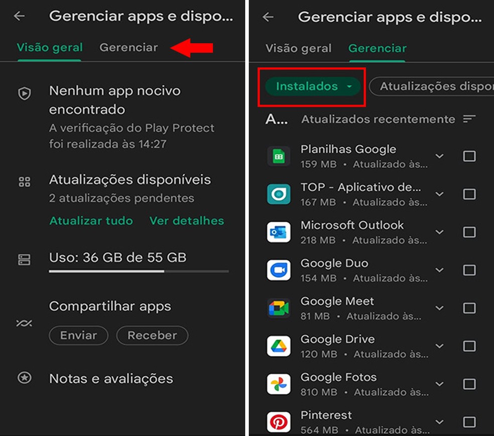 Como recuperar apps desinstalados no Android