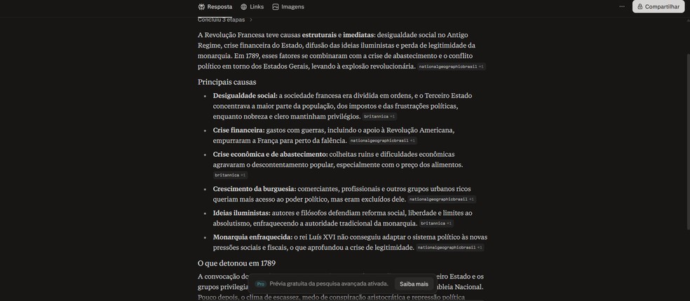  Reprodução/Perplexity por Késya Holanda