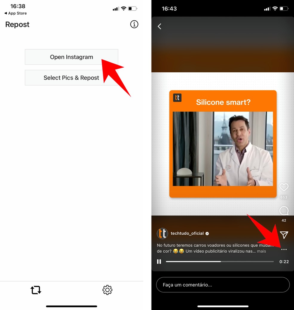 Como compartilhar vídeo do Instagram no WhatsApp