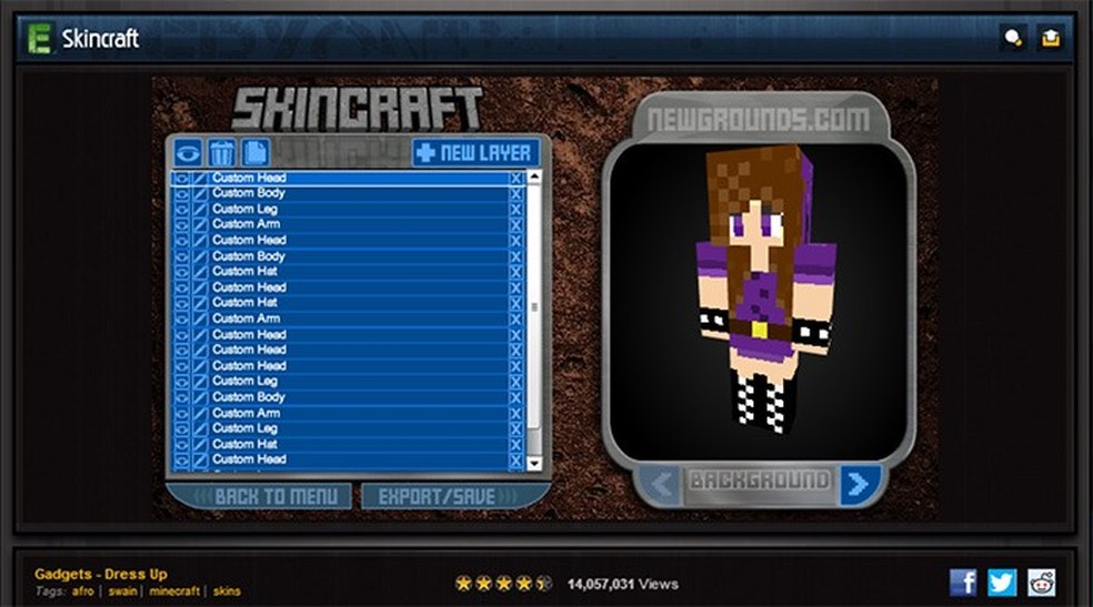 Minecraft : como colocar skin usando o Skin Editor 3D 