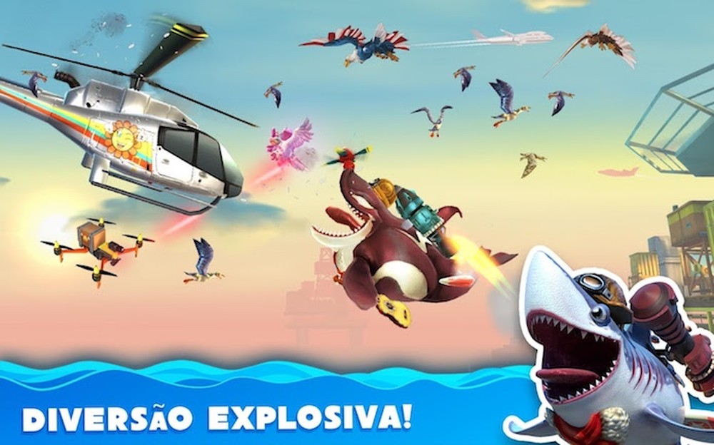 Hungry Shark está entre os melhores jogos de tubarão grátis para celular