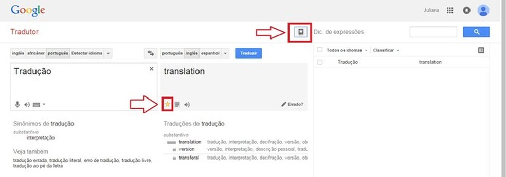 Google Tradutor: como salvar o significado das palavras em planilhas