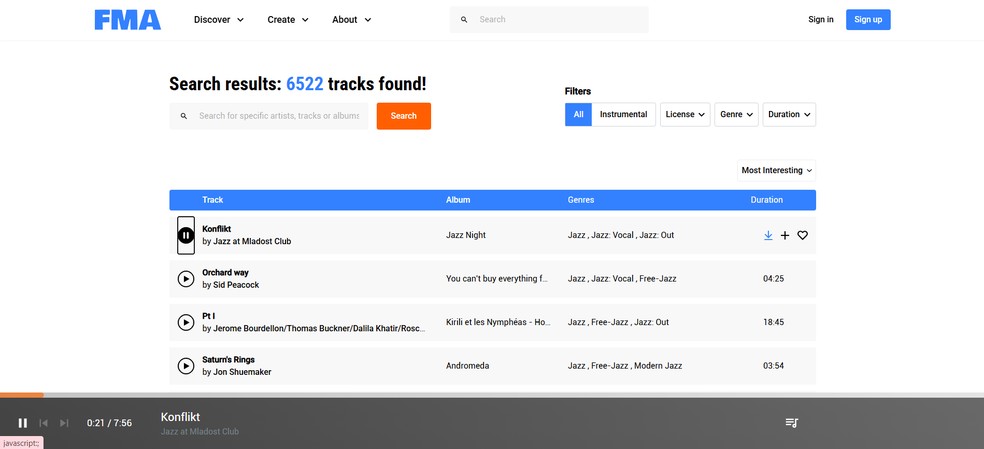  Reprodução/Free Music Archive