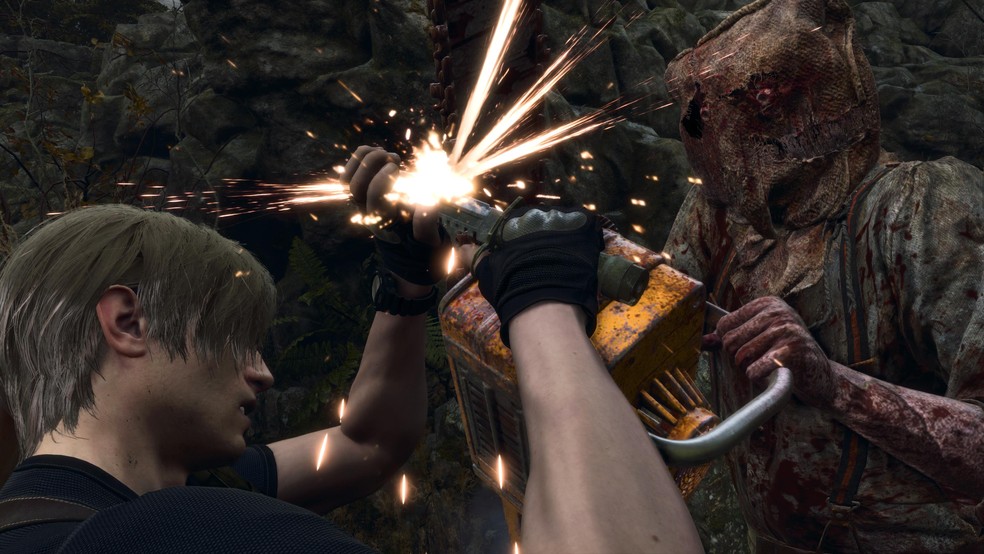 Resident Evil 4 Remake reimaginou o clássico game de ação da Capcom com visuais atualizados e novas mecânicas — Foto: Reprodução/Luiza M. Martins