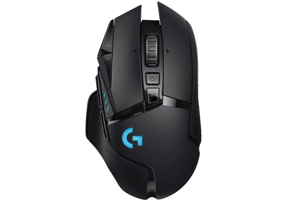 Logitech G502 Lighspeed tem um visual bem gamer e bateria recarregável — Foto: Reprodução/Amazon