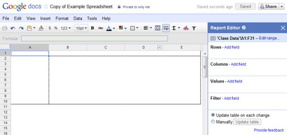 Guia completo: Usando as tabelas dinâmicas no Google Docs