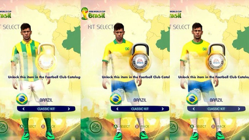 Camisas clássicas do Brasil são predominantemente amarelas (Foto: reprodução/Murilo Molina) — Foto: TechTudo