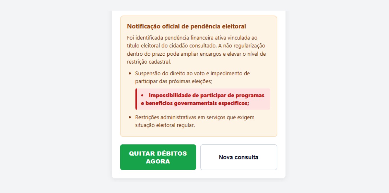 Falso TSE: site cobra Pix de eleitores usando dados reais; veja o golpe