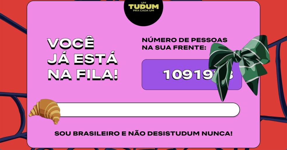 Um Tudum Pra Cada Um: fila de espera tem milhões de usuários — Foto: Reprodução/TechTudo
