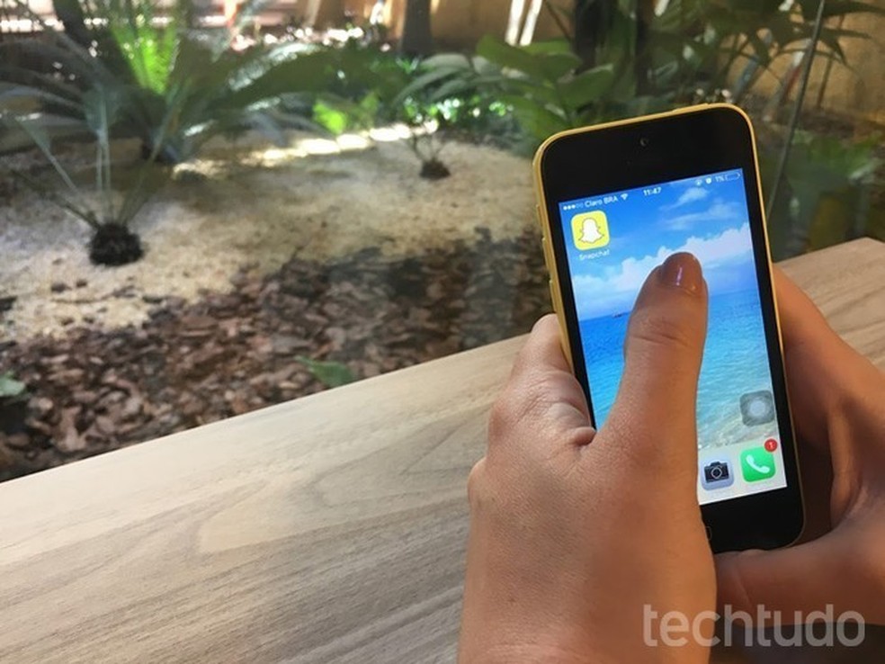 Snapchat também funciona como mensageiro — Foto: Camila Peres/TechTudo