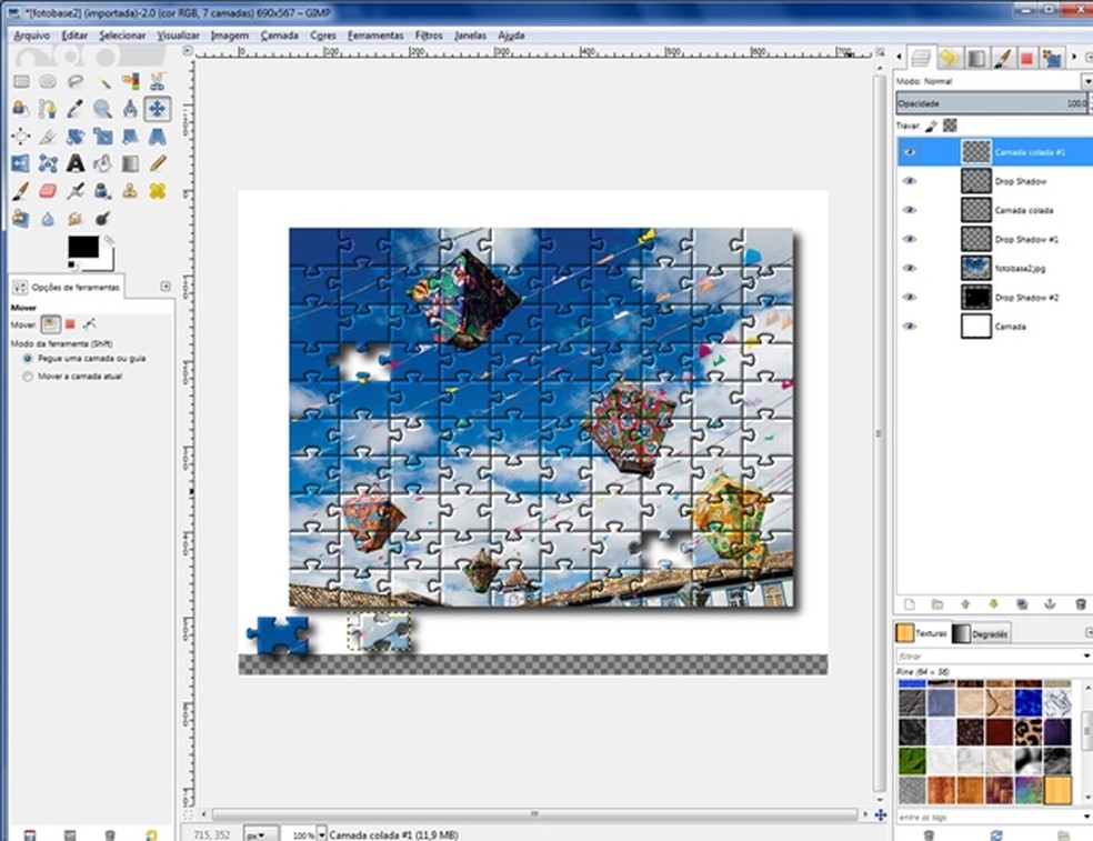Tutorial Gimp - Como fazer um quebra-cabeça 