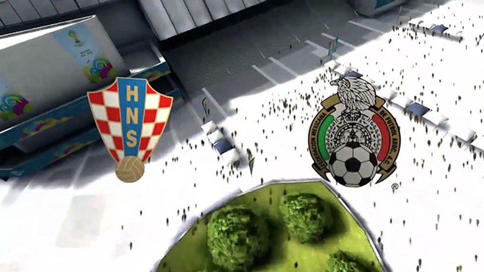 Simulação Copa do Mundo Fifa 2014: Croácia x México (Foto: reprodução/Murilo Molina) — Foto: TechTudo