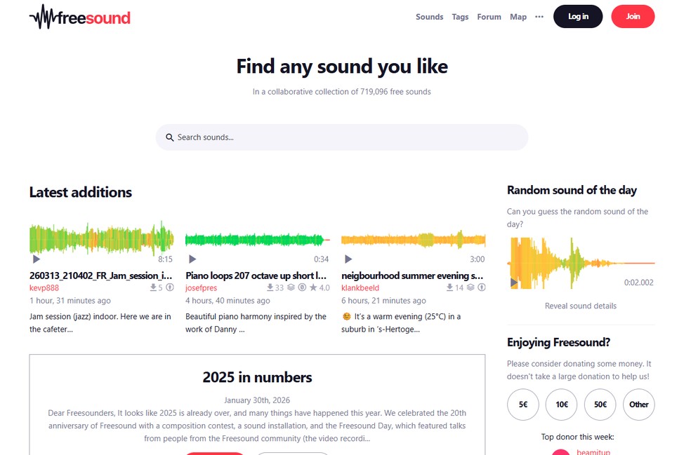  Reprodução/Freesound