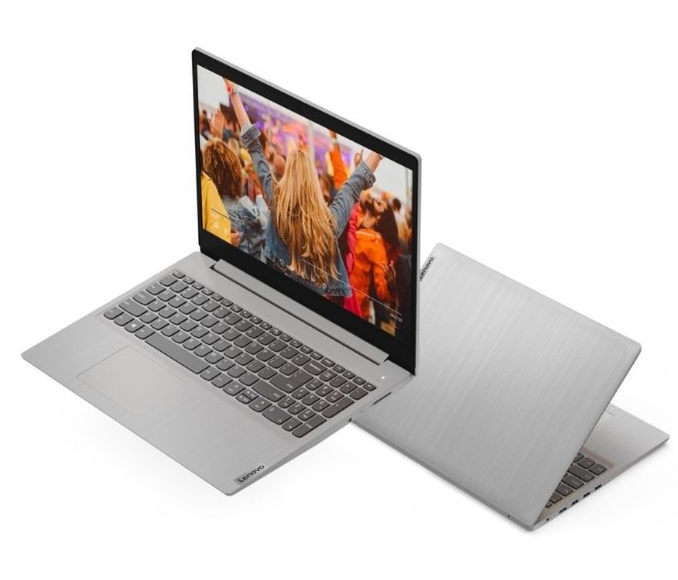 O IdeaPad 3i está disponível apenas na cor prata — Foto: Divulgação/Lenovo
