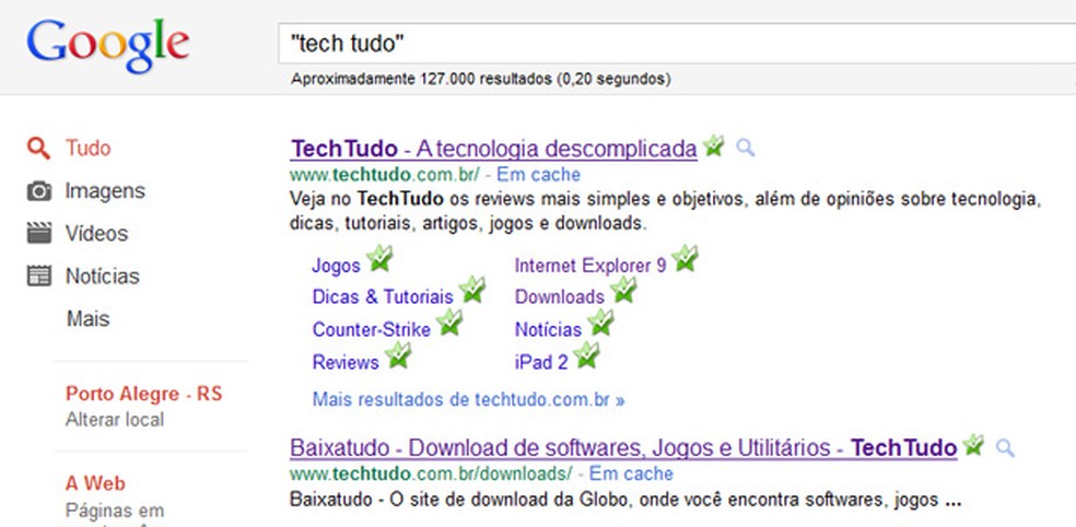 Buscando termos específicos no Google (Foto: Reprodução/Teresa Furtado) — Foto: TechTudo