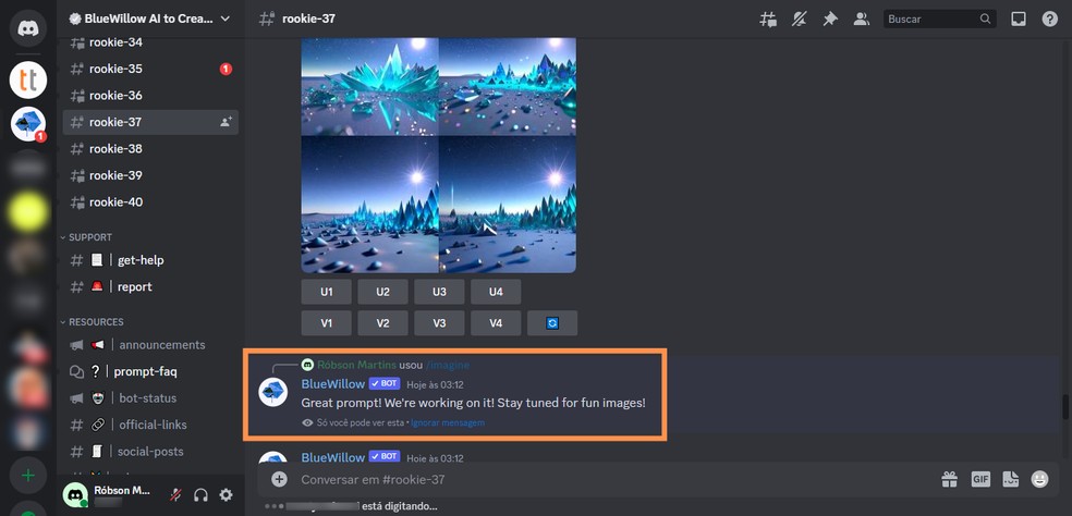 BlueWillow AI: como usar bot no Discord para gerar imagens realistas