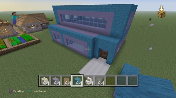 Minecraft Houses on X: Uma casa de madeira moderna e com bastante espaço  dentro  / X