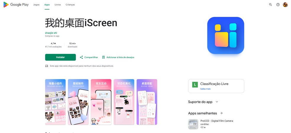 Reprodução/Google Play Store